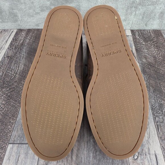 Sperry Top Sider Chukka Boots 9.5 High Tops Dark Brown Leather Lace Up Preppy - Picture 8 of 12